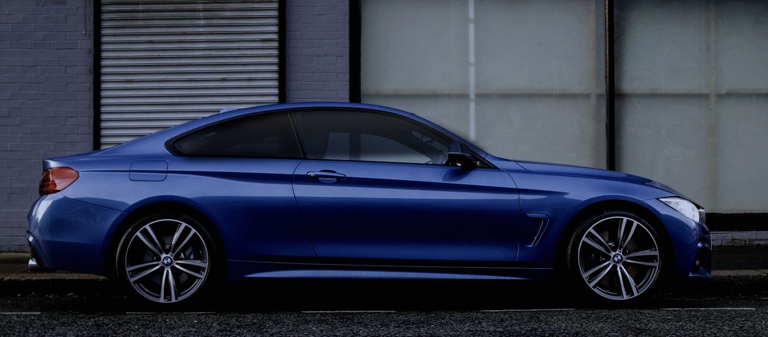 The same coupe with tinted windows