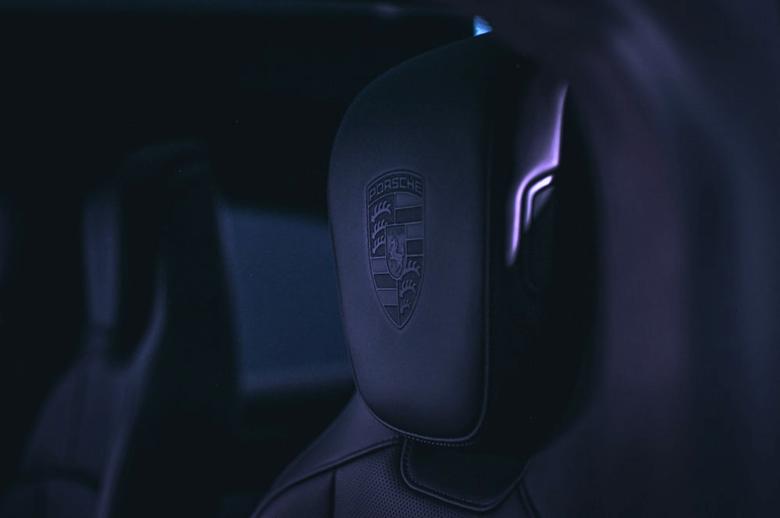 Dark leather sport seats inside a car